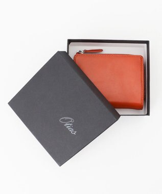 UNBILLION Otias オイルカウレザーL字ZIPミドルウォレット オレンジ