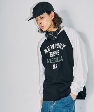 WEGO 【ユニセックス着用ITEM】ラグラングラフィックBIGロンT ブラックその他