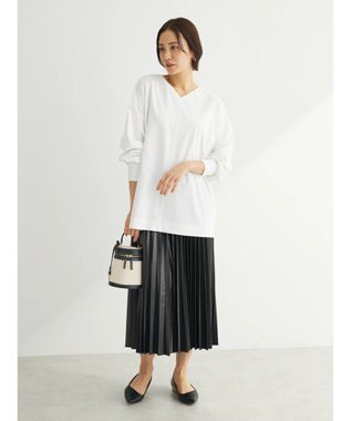 Green Parks 前後でも着れちゃう万能長袖ロンＴ Off White