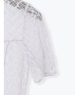 Te chichi パッチワークレース5分袖トップス ラベンダー