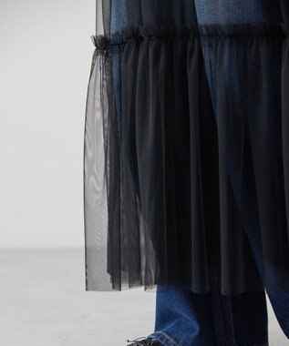 AMERICAN HOLIC チュールキャミワンピース Black