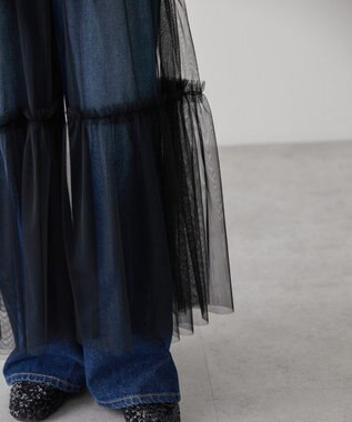 AMERICAN HOLIC チュールキャミワンピース Black