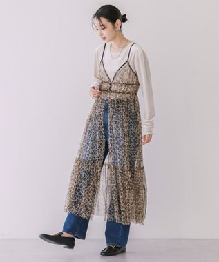 AMERICAN HOLIC チュールキャミワンピース Leopard