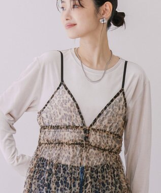 AMERICAN HOLIC チュールキャミワンピース Leopard