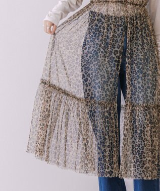 AMERICAN HOLIC チュールキャミワンピース Leopard