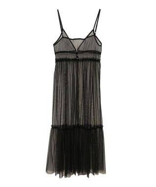 AMERICAN HOLIC チュールキャミワンピース Black