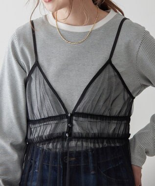 AMERICAN HOLIC チュールキャミワンピース Black