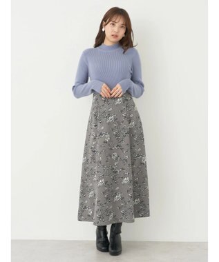 earth music&ecology やわらかタッチハイネックリブプルオーバー Blue