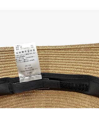 林八百吉商店 un chapeau  スカーフ付ペーパーハット ナチュラル