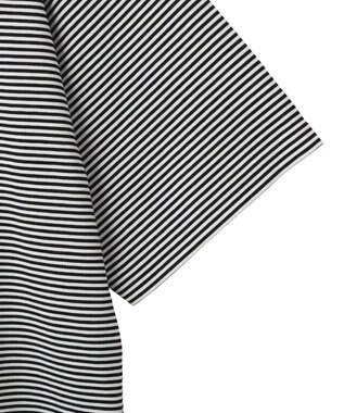 AMERICAN HOLIC 裾ラウンドＴシャツ Border Black