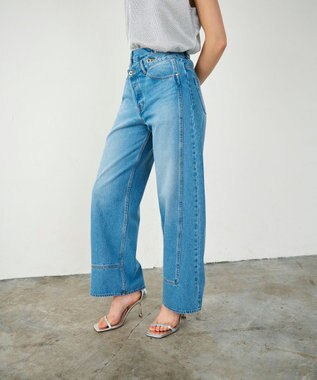 GRACE CONTINENTAL ラップデニムパンツ インディゴ