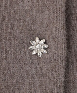 組曲 L 【加藤ローサさん着用】フラッフィーファーニット ジャケット ブラウン系