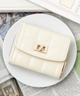 WEGO パイピングキルティングウォレット ホワイト