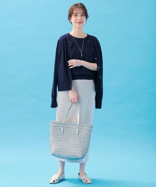 ANY 【2SET】ニットツインセット（ノースリーブニット＋カーディガン） ネイビー