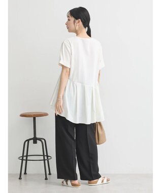 earth music&ecology 異素材チュニックカットソー Off White