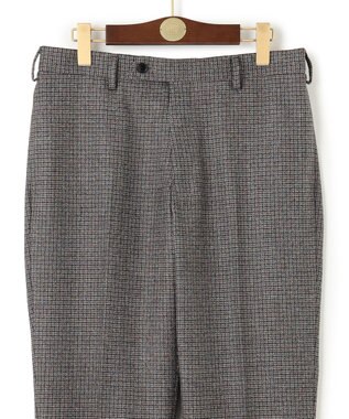 J.PRESS MEN 【WEB・一部店舗限定】ソフトタッチツイスト ガンクラブチェック スラックス グレー系3