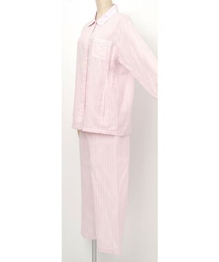 Wing パジャマ 長袖 長ズボン ピマ綿100％ やわらかな肌ざわり 襟つきシャツタイプ レディース EP3000 ウイング／ワコール ピンク