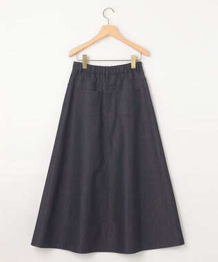組曲 【洗える】デニムライクギャバ スカート ネイビー系
