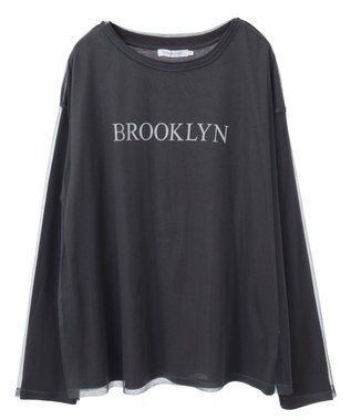 AMERICAN HOLIC ＳＥＴ　チュールＴ＋ロゴＴ Charcoal Gray