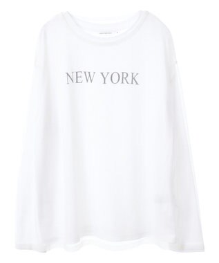 AMERICAN HOLIC ＳＥＴ　チュールＴ＋ロゴＴ Off White