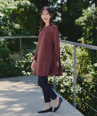 Tiaclasse 【裏起毛・洗える】マシュマロタッチデニムパンツ ネイビー