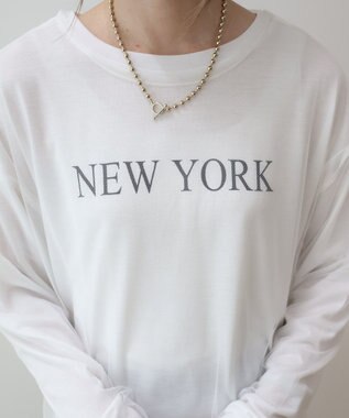 AMERICAN HOLIC ＳＥＴ　チュールＴ＋ロゴＴ Off White