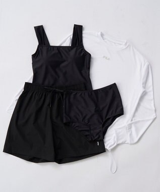 OP／FILA 【FILA】リゾート水着&カバーアップ4点セット ホワイト