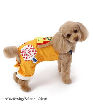 PET PARADISE ディズニー トイ・ストーリー  ピザプラネット柄  オーバーオール 【小型犬】 オレンジ