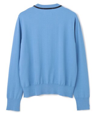 BEIGE， 【洗える】NADIA / レザーラインジップカーディガン Sky