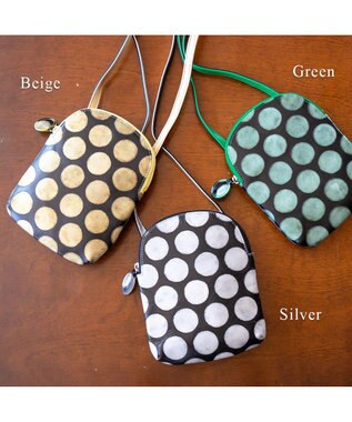 tsumori chisato CARRY フルムーンドット ショルダーバッグ ミニバッグ お財布ショルダー シルバー