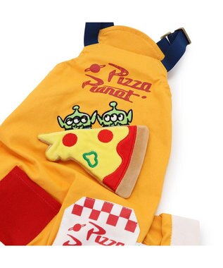 PET PARADISE ディズニー トイ・ストーリー  ピザプラネット柄  オーバーオール 【小型犬】 オレンジ