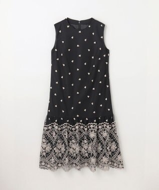 GRACE CONTINENTAL 刺繍レースドレス ブラック