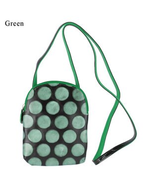 tsumori chisato CARRY フルムーンドット ショルダーバッグ ミニバッグ お財布ショルダー グリーン
