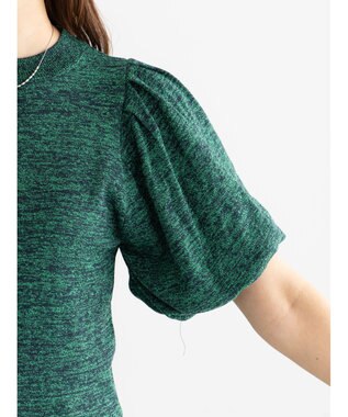 Te chichi バルーンスリーブメランジニット グリーン
