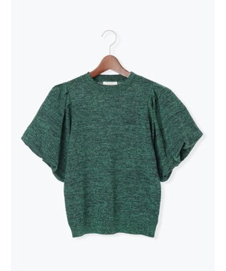 Te chichi バルーンスリーブメランジニット グリーン