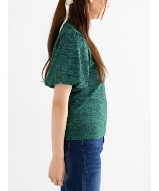 Te chichi バルーンスリーブメランジニット グリーン