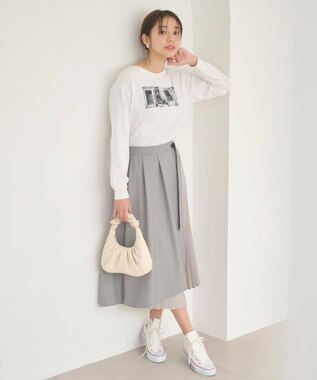 Feroux 【洗える】アソートプリントロング Ｔシャツ ホワイト系1