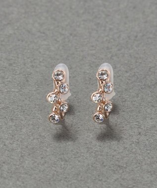 Phoebe 【金属アレルギー対応】【痛くないシリーズ】ランダムプチベゼルストーンライトフィットイヤリング　シャンパンゴールド シャンパンゴールド