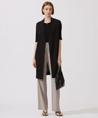 ICB 【接触冷感・UVカット・速乾・洗える】マットスキューバ セミワイドパンツ ライトオリーブ系