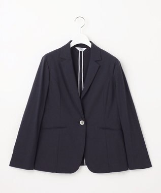 J.PRESS LADIES 【セットアップ対応】セルロースリネンストレッチ テーラード ジャケット ネイビー系