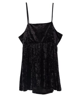 Green Parks ・ＥＬＥＮＣＡＲＥ　ＤＵＥクラッシュベロアキャミチュニック Black