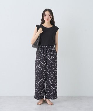 earth music&ecology 前後２ｗａｙステッチリブタンクトップ Black