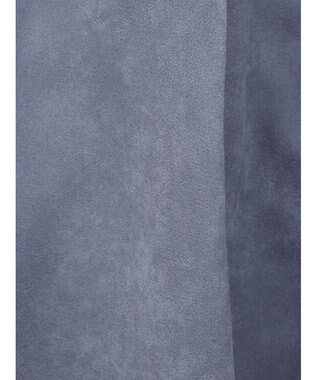 Green Parks ノーカラータックスウェード調ブルゾン Sax