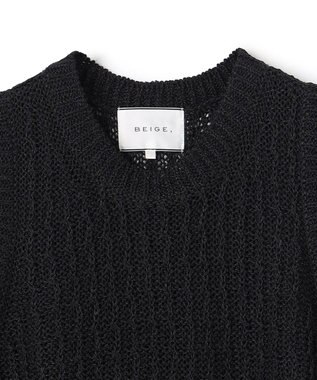 BEIGE， ATACAM / テープヤーン ノースリーブニット Black