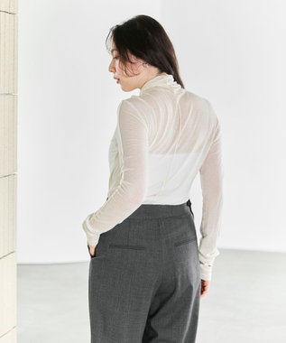 #Newans 【ストレッチ】【カシミヤ混】カシミヤシルクジャージー ホワイト