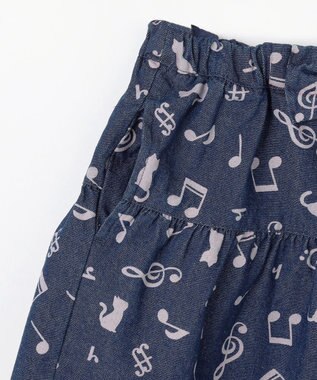 ANY KIDS 音符総柄キュロット デニム