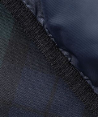 23区GOLF 【MEN】無地×チェック リバーシブル ダウンベスト ネイビー系