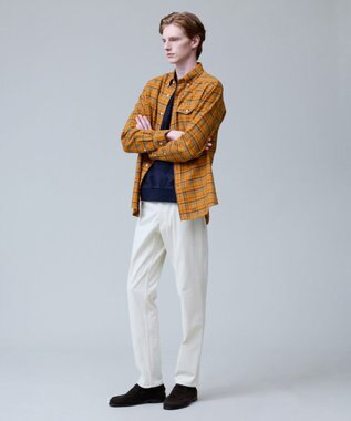 J.PRESS MEN テンセルミックスコットンネルシャツ / B.D. オレンジ系3