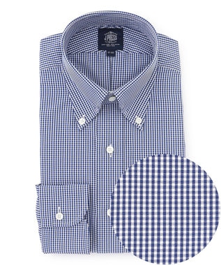 【PREMIUM PLEATS / 形態安定】ギンガムチェック ドレスシャツ / B.D.