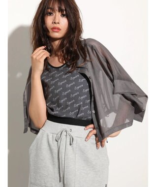 Green Parks ＥＧＯＩＳＴ　短丈シアーシャツ Charcoal Gray